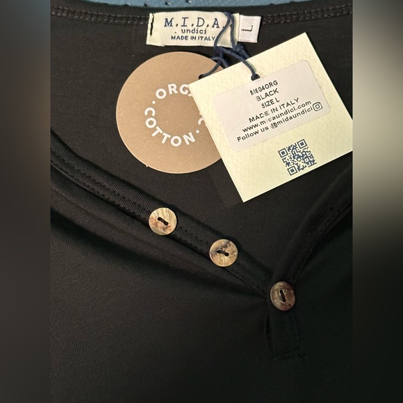 New M.I.D.A man, organic cotton T-shirts, size, large, made in Italy - Picture 3 of 4